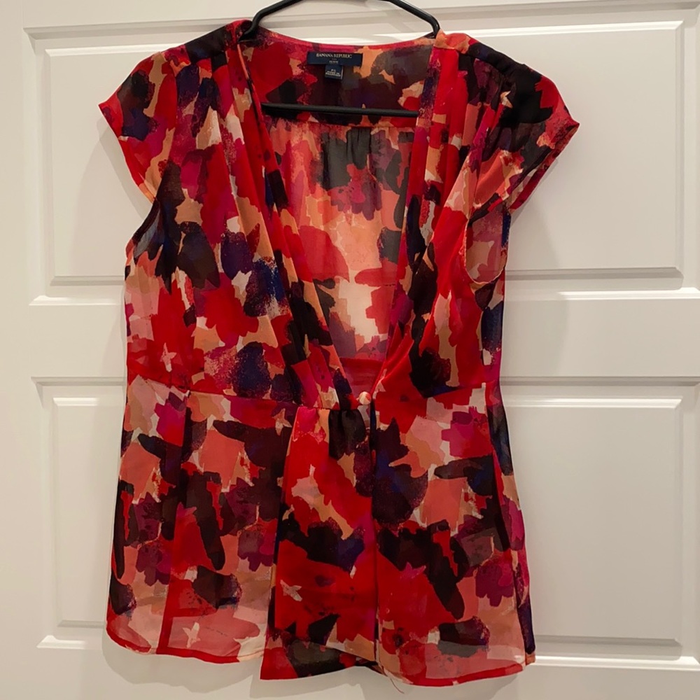 Red summer blouse